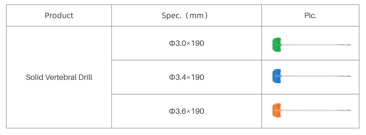 Solid Vertebral Drill